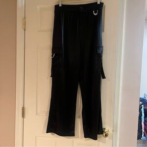 Women’s Black Berry Bliss by Block Elastic Waist Pants Size XL